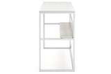 Deznee White Home Office Desk from Ashley - Luna Furniture