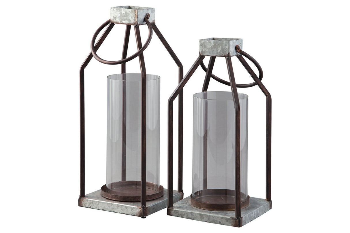 Diedrick Gray/Black Lantern from Ashley - Luna Furniture