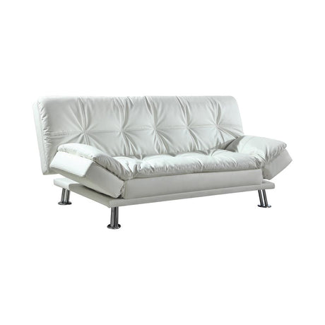 Dilleston White Tufted Back Upholstered Sofa Bed from Coaster - Luna Furniture