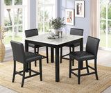 Dior PU Black 5-Piece Counter Height Set from Happy Homes - Luna Furniture