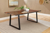 Ditman Gray Sheesham and Black Live Edge Dining Table from Coaster - Luna Furniture