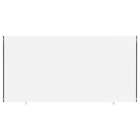 Dobrev Glossy White and Clear 2-Drawer Writing Desk from Coaster - Luna Furniture