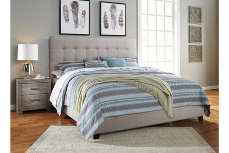 Dolante Beige King Upholstered Bed from Ashley - Luna Furniture