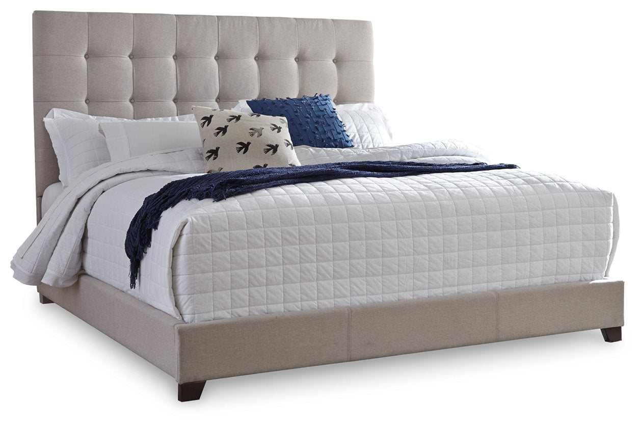 Dolante Beige Queen Upholstered Bed from Ashley - Luna Furniture