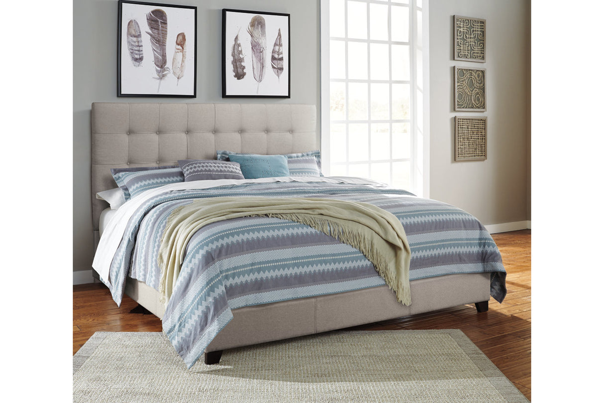 Dolante Beige Queen Upholstered Bed from Ashley - Luna Furniture