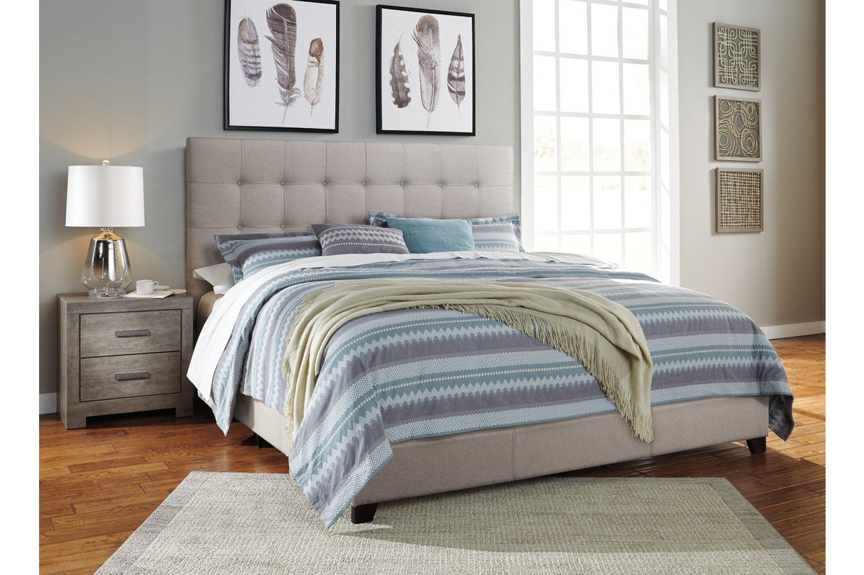 Dolante Beige Queen Upholstered Bed from Ashley - Luna Furniture