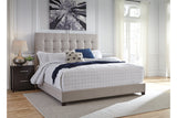 Dolante Beige Queen Upholstered Bed from Ashley - Luna Furniture