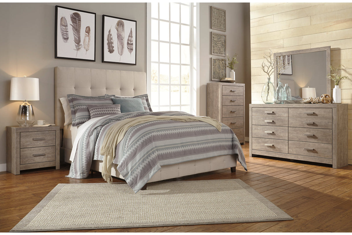 Dolante Beige Queen Upholstered Bed from Ashley - Luna Furniture