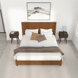 Donald Upholstered Platform Bed Queen / Grey from Midinmod - Luna Furniture
