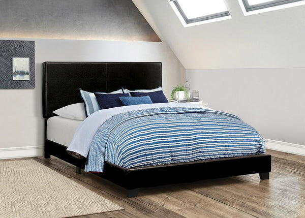 Dorian Black Upholstered Queen Bed