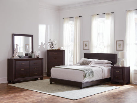 Dorian Brown and Dark Cocoa 4-Piece Queen Bedroom Set from Coaster - Luna Furniture