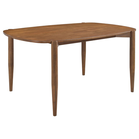 Dortch Walnut 5-Piece Oval Solid Wood Dining Set from Coaster - Luna Furniture