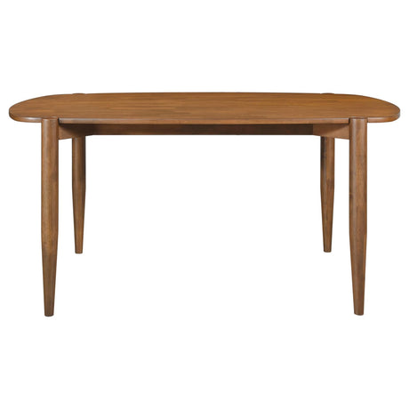 Dortch Walnut 5-Piece Oval Solid Wood Dining Set from Coaster - Luna Furniture