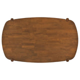 Dortch Walnut 5-Piece Oval Solid Wood Dining Set from Coaster - Luna Furniture