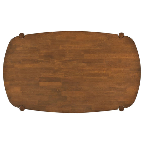 Dortch Walnut 5-Piece Oval Solid Wood Dining Set from Coaster - Luna Furniture