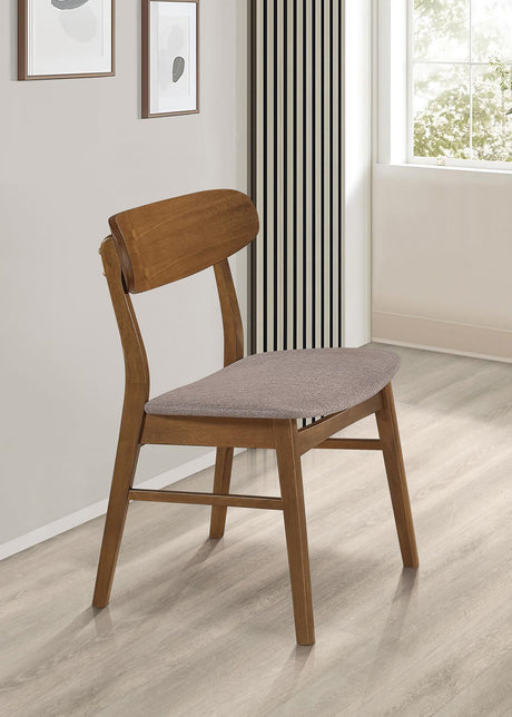 Dortch Walnut and Brown Dining Side Chair, Set of 2 from Coaster - Luna Furniture