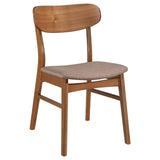 Dortch Walnut and Brown Dining Side Chair, Set of 2 from Coaster - Luna Furniture