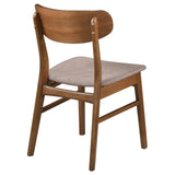 Dortch Walnut and Brown Dining Side Chair, Set of 2 from Coaster - Luna Furniture