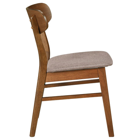 Dortch Walnut and Brown Dining Side Chair, Set of 2 from Coaster - Luna Furniture