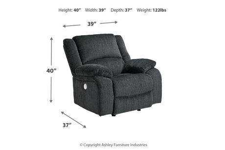 Draycoll Slate Power Recliner from Ashley Furniture - Luna Furniture