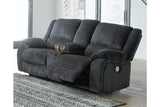 Draycoll Slate Power Reclining Loveseat with Console from Ashley - Luna Furniture