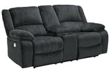 Draycoll Slate Power Reclining Loveseat with Console from Ashley - Luna Furniture