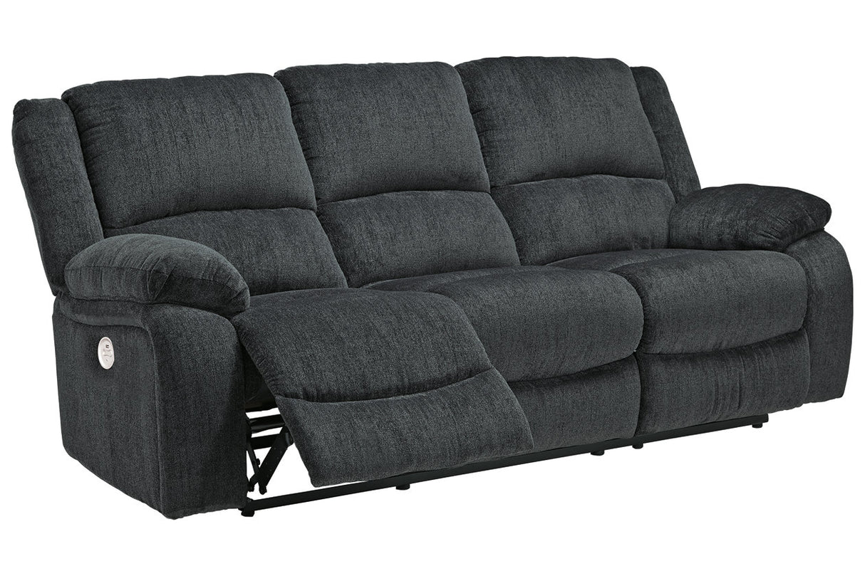 Draycoll Slate Power Reclining Sofa from Ashley - Luna Furniture