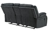Draycoll Slate Reclining Loveseat with Console from Ashley - Luna Furniture