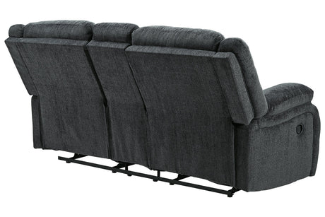 Draycoll Slate Reclining Loveseat with Console from Ashley - Luna Furniture