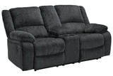 Draycoll Slate Reclining Loveseat with Console from Ashley - Luna Furniture