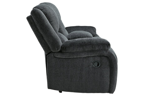 Draycoll Slate Reclining Loveseat with Console from Ashley - Luna Furniture