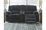 Draycoll Slate Reclining Loveseat with Console from Ashley - Luna Furniture