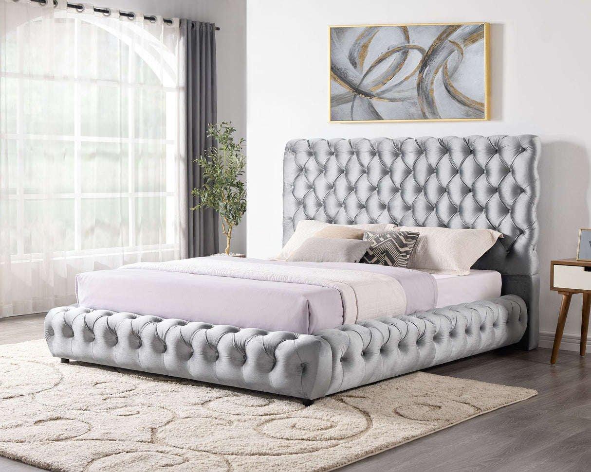 Dream Gray King Platform Bed from Happy Homes - Luna Furniture