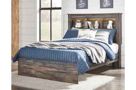 Drystan Multi Full LED Bookcase Panel Bed from Ashley - Luna Furniture