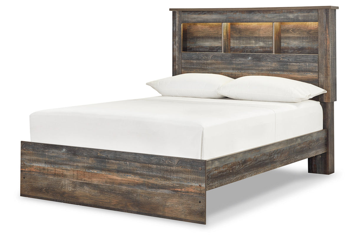Drystan Multi Full LED Bookcase Panel Bed from Ashley - Luna Furniture