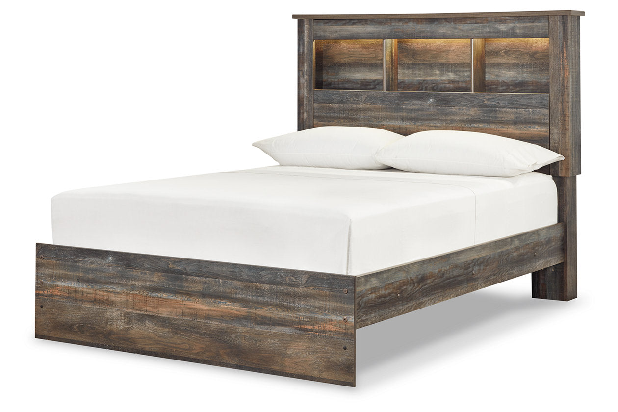 Drystan Multi Full LED Bookcase Panel Bed from Ashley - Luna Furniture