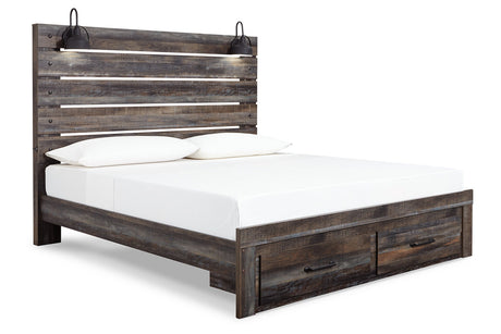 Drystan Multi King LED Storage Panel Bed from Ashley - Luna Furniture