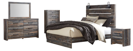 Drystan Multi LED Panel Bedroom Set from Ashley - Luna Furniture