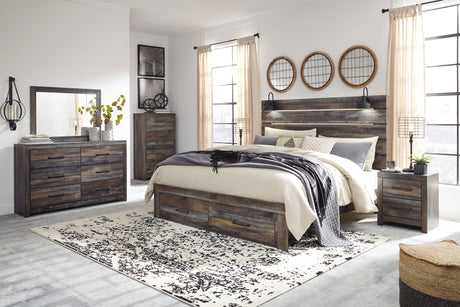 Drystan Multi LED Storage Panel Bedroom Set from Ashley - Luna Furniture