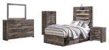 Drystan Multi LED Storage Youth Platform Bedroom Set with 2 Drawers from Ashley - Luna Furniture