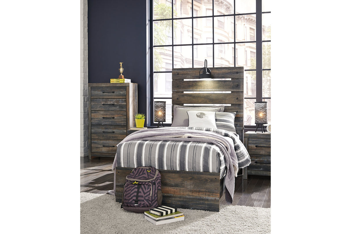 Drystan Multi LED Twin Panel Bed from Ashley Furniture - Luna Furniture
