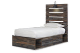Drystan Multi LED Twin Storage Platform Bed with 2 Drawers from Ashley - Luna Furniture