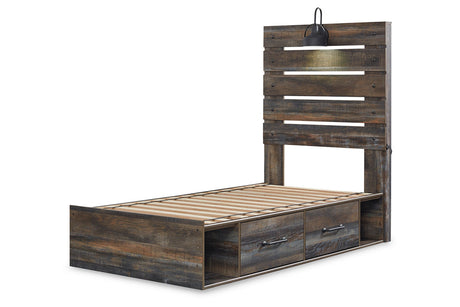 Drystan Multi LED Twin Storage Platform Bed with 2 Drawers from Ashley Furniture - Luna Furniture