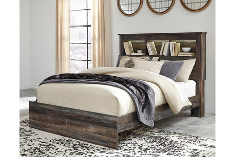 Drystan Multi Queen LED Bookcase Panel Bed from Ashley - Luna Furniture