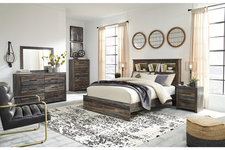Drystan Multi Queen LED Bookcase Panel Bed from Ashley - Luna Furniture