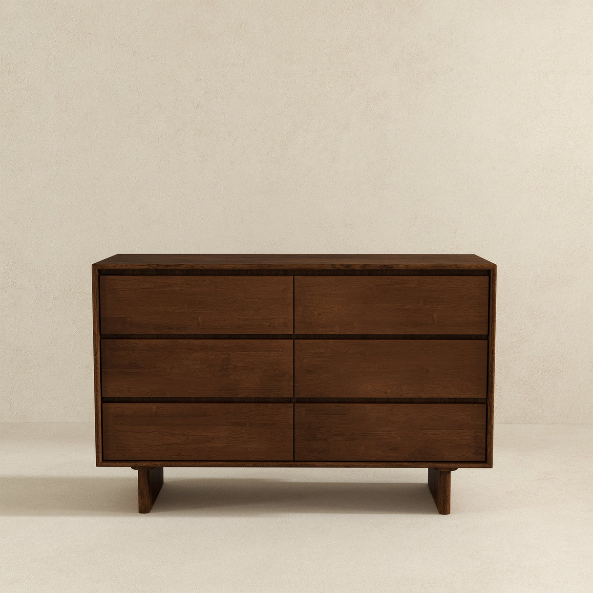 Dubrovnik Mid Century Modern Walnut Dresser With 6 Drawers from Midinmod - Luna Furniture