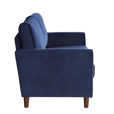 Dunleith Blue Velvet Loveseat from Homelegance - Luna Furniture