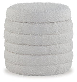 Duntler Ivory Storage Ottoman from Ashley - Luna Furniture
