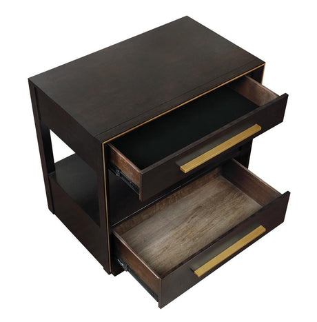 Durango Smoked Peppercorn 2-Drawer Nightstand from Coaster - Luna Furniture