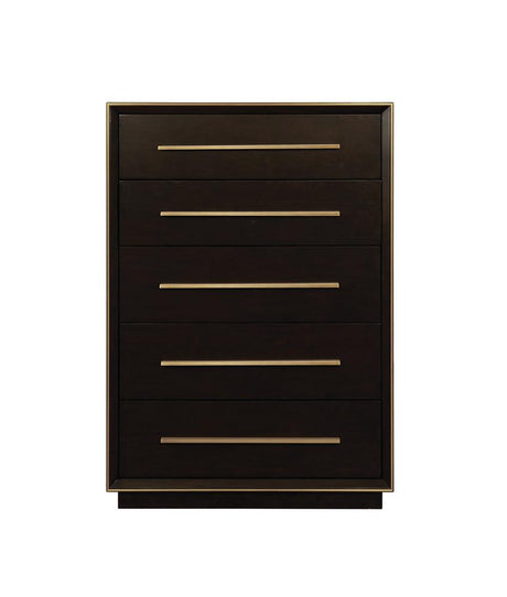 Durango Smoked Peppercorn 5-Drawer Chest from Coaster - Luna Furniture
